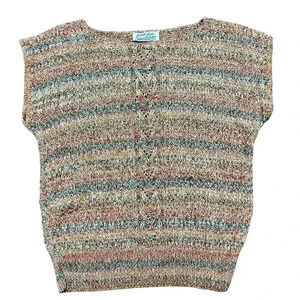 Cuddle Knits Sweater Size Small Vintage 100% Cotton Made In USA 80’s On Trend